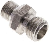 Złączka hydrauliczna prosta, gwint G 1/8"-6 L (M12x1,5), stal nierdzewna
