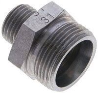 Złączka hydrauliczna prosta, redukcyjna, 18 L (M26x1,5)-10 L (M16x1,5), stal ocynkowana