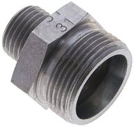 Złączka hydrauliczna prosta, redukcyjna, 18 L (M26x1,5)-10 L (M16x1,5), stal ocynkowana