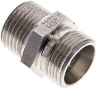 Złączka hydrauliczna prosta, gwint R 1/2"-15 L (M22x1,5), stal nierdzewna