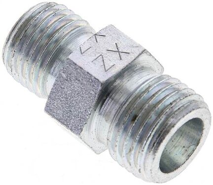 Złączka hydrauliczna prosta, redukcyjna, 8 S (M16x1,5)-6 S (M14x1,5), stal ocynkowana