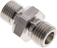 Złączka hydrauliczna prosta, uszczelnienie elastomerowe, gwint G 1/4"-6 S (M14x1,5), z podkładką, stal nierdzewna