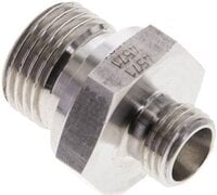 Złączka hydrauliczna prosta, gwint G 1/2"-8 L (M14x1,5), stal nierdzewna