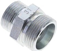 Złączka hydrauliczna prosta, redukcyjna, 18 L (M26x1,5)-15 L (M22x1,5), stal ocynkowana