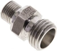 Złączka hydrauliczna prosta, gwint G 1/8"-8 L (M14x1,5), stal nierdzewna