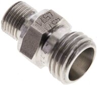 Złączka hydrauliczna prosta, gwint G 1/8"-8 L (M14x1,5), stal nierdzewna