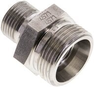 Złączka hydrauliczna prosta, gwint G 3/8"-18 L (M26x1,5), stal nierdzewna