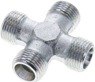 Czwórnik hydrauliczny, gwintowany, 10 S (M18x1,5), stal ocynkowana