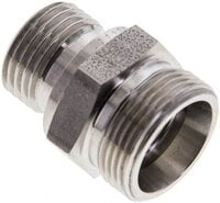 Złączka hydrauliczna prosta, gwint G 1/2"-18 L (M26x1,5), stal nierdzewna