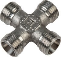 Czwórnik hydrauliczny, gwintowany, 10 S (M18x1,5), stal nierdzewna