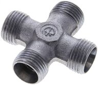 Czwórnik hydrauliczny, gwintowany, 12 L (M18x1,5), stal ocynkowana