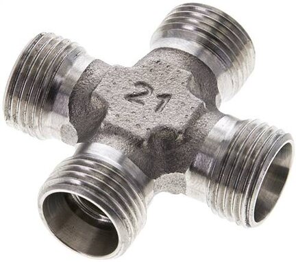 Czwórnik hydrauliczny, gwintowany, 12 L (M18x1,5), stal nierdzewna