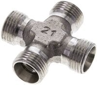 Czwórnik hydrauliczny, gwintowany, 12 L (M18x1,5), stal nierdzewna