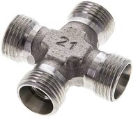 Czwórnik hydrauliczny, gwintowany, 12 L (M18x1,5), stal nierdzewna
