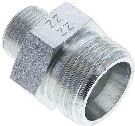 Złączka hydrauliczna prosta, redukcyjna, 20 S (M30x2)-12 S (M20x1,5), stal ocynkowana