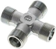 Czwórnik hydrauliczny, gwintowany, 12 S (M20x1,5), stal ocynkowana