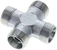 Czwórnik hydrauliczny, gwintowany, 15 L (M22x1,5), stal ocynkowana