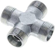 Czwórnik hydrauliczny, gwintowany, 15 L (M22x1,5), stal ocynkowana