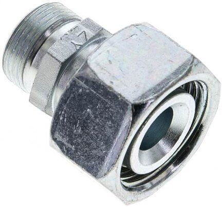 Złączka prosta hydrauliczna, redukcyjna, 22 L-15 L (M22x1,5), stal ocynkowana