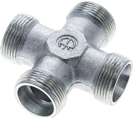 Czwórnik hydrauliczny, gwintowany, 18 L (M26x1,5), stal ocynkowana