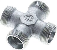 Czwórnik hydrauliczny, gwintowany, 18 L (M26x1,5), stal ocynkowana
