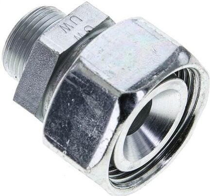 Złączka prosta hydrauliczna, redukcyjna, 28 L-15 L (M22x1,5), stal ocynkowana