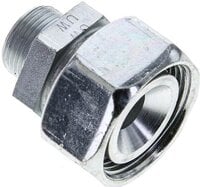 Złączka prosta hydrauliczna, redukcyjna, 28 L-15 L (M22x1,5), stal ocynkowana