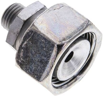 Złączka prosta hydrauliczna, redukcyjna, 22 L-8 L (M14x1,5), stal ocynkowana