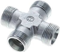 Czwórnik hydrauliczny, gwintowany, 20 S (M30x2), stal ocynkowana