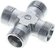 Czwórnik hydrauliczny, gwintowany, 20 S (M30x2), stal ocynkowana