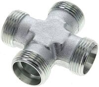 Czwórnik hydrauliczny, gwintowany, 22 L (M30x2), stal ocynkowana