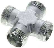 Czwórnik hydrauliczny, gwintowany, 22 L (M30x2), stal ocynkowana