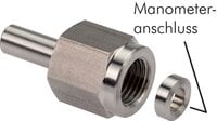 Złączka hydrauliczna do manometru 8 L-G 1/4, stal nierdzewna