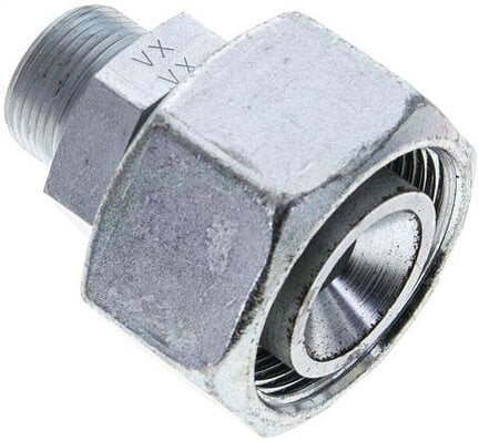 Złączka prosta hydrauliczna, redukcyjna, 30 S-16 S (M24x1,5), stal ocynkowana