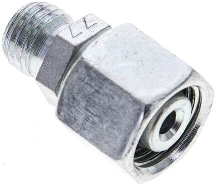 Złączka prosta hydrauliczna, redukcyjna, 10 L-6 L (M12x1,5), uszczelnienie stożkowe, stal ocynkowana