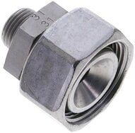 Złączka prosta hydrauliczna, redukcyjna, 28 L-12 L (M18x1,5), uszczelnienie stożkowe, stal ocynkowana