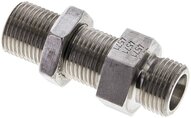 Złączka hydrauliczna prosta, grodziowa, gwint 10 S (M18x1,5), stal nierdzewna