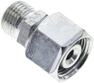 Złączka prosta hydrauliczna, redukcyjna, 12 S-8 S (M16x1,5), uszczelnienie stożkowe, stal ocynkowana