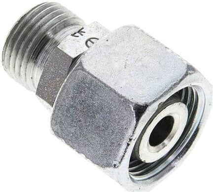 Złączka prosta hydrauliczna, redukcyjna, 14 S-10 S (M18x1,5), uszczelnienie stożkowe, stal ocynkowana