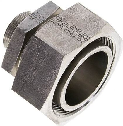 Złączka prosta hydrauliczna, redukcyjna, 42 L-18 L (M26x1,5), stal nierdzewna