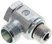 Złączka hydrauliczna kątowa Banjo, nastawna, gwint M 14x1,5-10 L (M16x1,5), stal ocynkowana