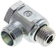 Złączka hydrauliczna kątowa Banjo, nastawna, gwint M 14x1,5-10 L (M16x1,5), stal ocynkowana