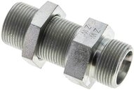 Złączka hydrauliczna prosta, grodziowa, gwint 16 S (M24x1,5), stal ocynkowana