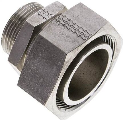 Złączka prosta hydrauliczna, redukcyjna, 42 L-28 L (M36x2), stal nierdzewna