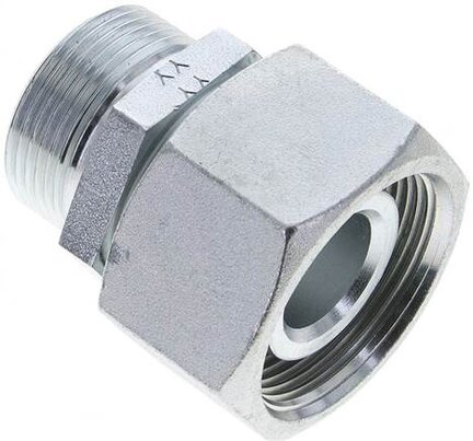 Złączka prosta hydrauliczna, redukcyjna, 30 S-25 S (M36x2), uszczelnienie stożkowe, stal ocynkowana