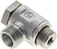 Złączka hydrauliczna kątowa Banjo, nastawna, G 3/8" 10 S (M18x1,5), stal ocynkowana