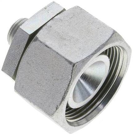 Złączka prosta hydrauliczna, redukcyjna, 30 S-8 S (M16x1,5), uszczelnienie stożkowe, stal ocynkowana