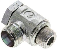 Złączka hydrauliczna kątowa Banjo, nastawna, gwint M 16x1,5-12 L (M18x1,5), stal ocynkowana