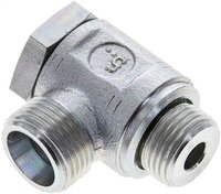 Złączka hydrauliczna kątowa Banjo, nastawna, gwint M 18x1,5-12 S (M20x1,5), stal ocynkowana
