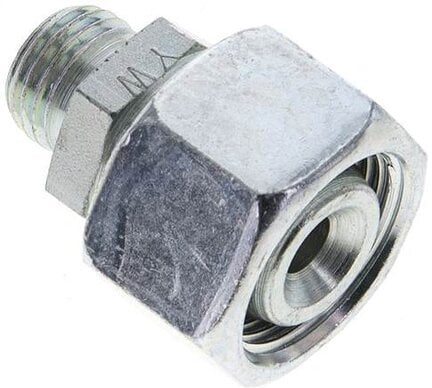 Złączka prosta hydrauliczna, redukcyjna, 15 L-8 L (M14x1,5), uszczelnienie stożkowe, stal ocynkowana